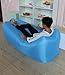 AIWOTOWOW Inflatable Lounge Air Sofa, Portable Quick Compression Air Bag Dream Beach Chair Lounger for Camping Swimming Park Backyard and Other Home Outdoor Activities - Blue