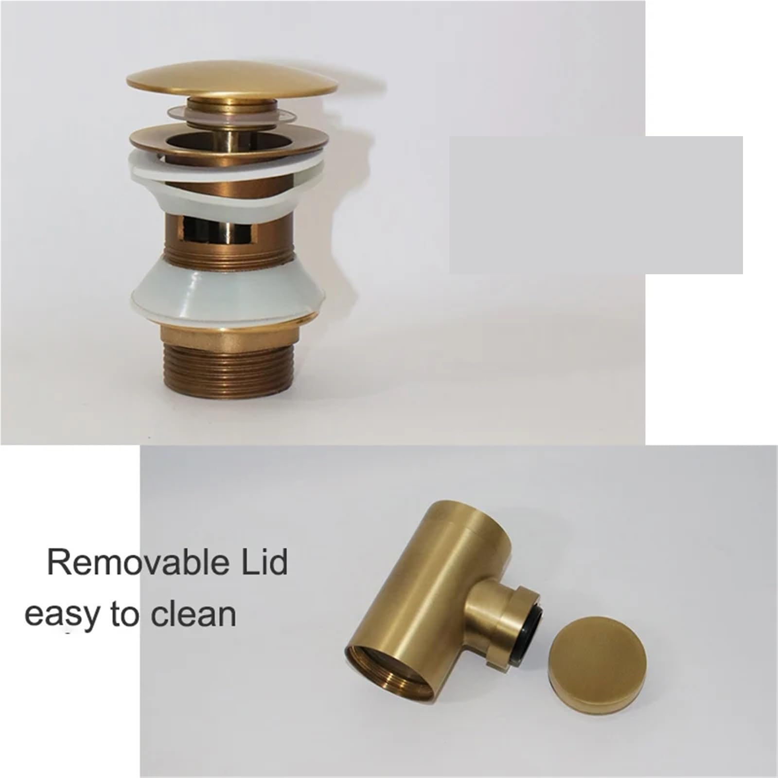 Kits de tubería desagüe for lavabo baño antiguo con sifón y accesorios latón Para Fregaderos(Black no hole)
