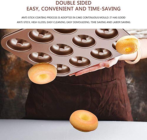 ProLeo Donut Moulds, 12 Non-Stick Metal Baking Tray Baking Mould for Cake Biscuit Bagel Muffin Doughnut Tub Cake, We Love Baking Baking Mould, Metal - Image 5