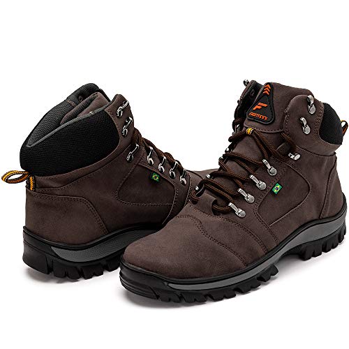 Bota Coturno Adventure Masculino Militar Confort (39, Marrom, preto)