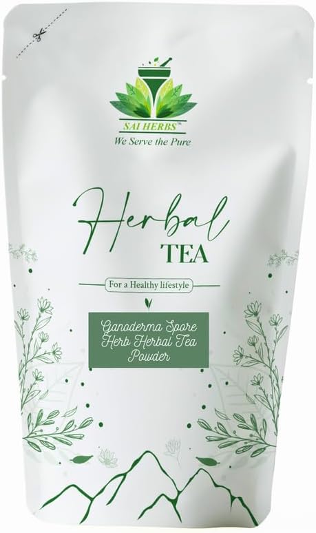 SAI HERBS Ganoderma Spore Herb Raw Tea Powder - Good for Immunity - For a Healthy Lifestyle - Luxury Herbal Tea Powder - Pure & Natural (100 Grams)