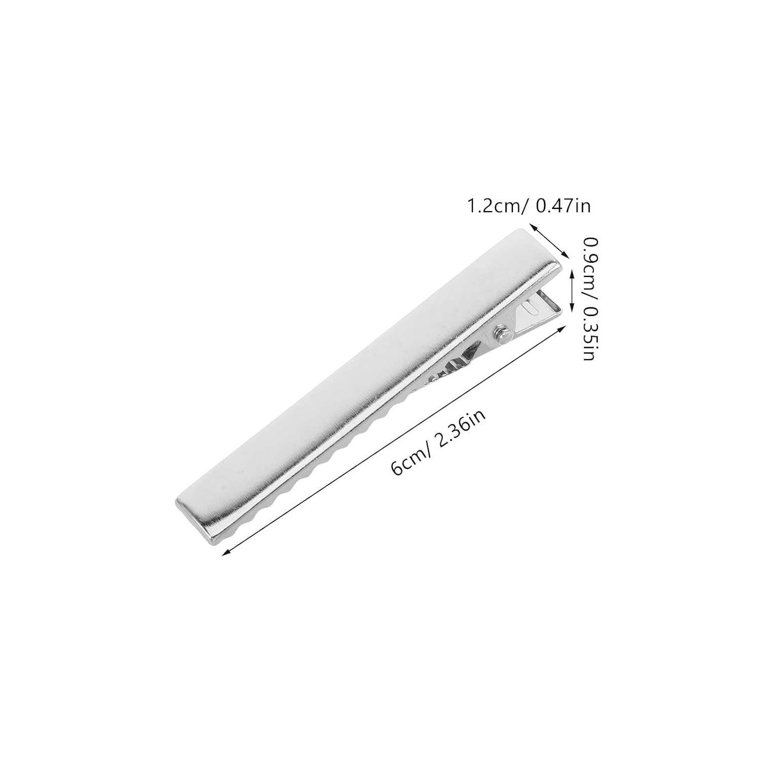 30 Pcs Silver Steel Alligator Clips for DIY Bow Making