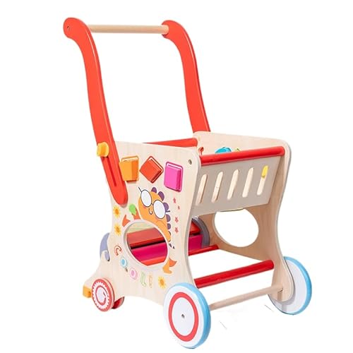 AOBOPO トイベビーファーストウォーカー|木製手押し車 カタカタ音 知育玩具 1 歳向け 男の子・女の子 誕生日プレゼント?