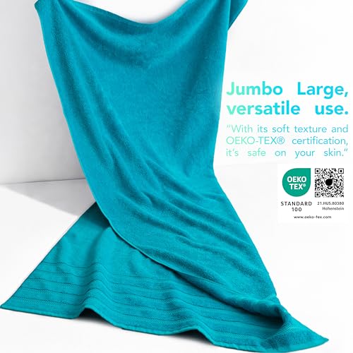 Image of American Soft Linen 100% Cotton Luxury Turkish Towels, 2PC 35x70 Bath Sheet | Soft Absorbent Quick Dry OEKO Tex Standard 100 Certificated Durable Machine Washable Breathable Premium Hotel Quality