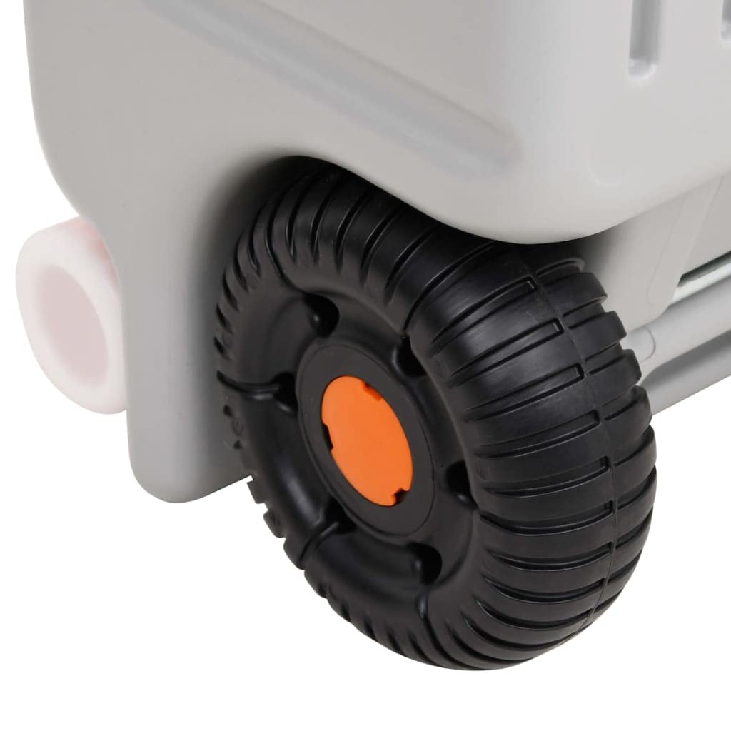 vidaXL Depósito de Agua con Ruedas para Camping Gris 75 l, Tanque de Almacenamiento de Agua, depósito de Agua Grande, depósito de Agua con Ruedas