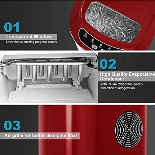 FMOGE Eiswürfelmaschine, Automatische Tragbare Elektrische Arbeitsplatte Eismaschine Studentenwohnheim Home Küche Bars Kaffee Tee Shops - Image 4
