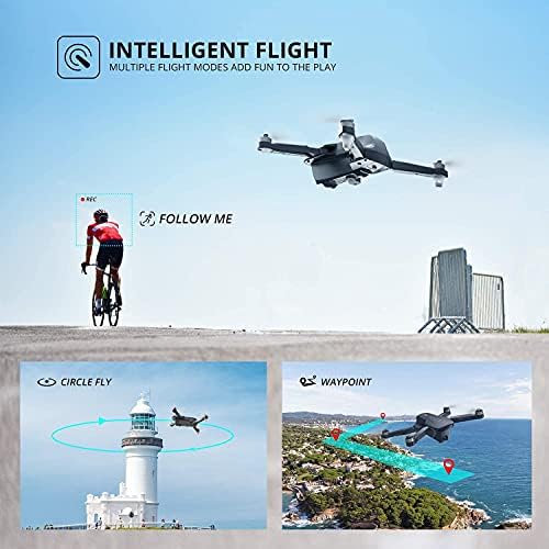 Holy Stone HS175D Foldable Drone with 4K Camera for Adults, RC Quadcopter with GPS Auto Return, Follow Me, Brushless Motor, Circle Fly, Waypoint Fly, Altitude Hold, Headless Mode, 46 Mins Long Flight