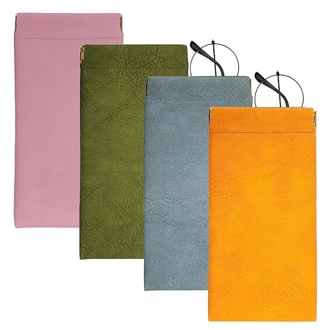 Sunglasses Pouch Case PU Specs Pouch for Women Girls, Multi-purpose Lipstick Coin Purse Storage Bag, Anti-scratch Eyeglass Case Pouches for Jewellery, Eyewear.(1,Pcs)