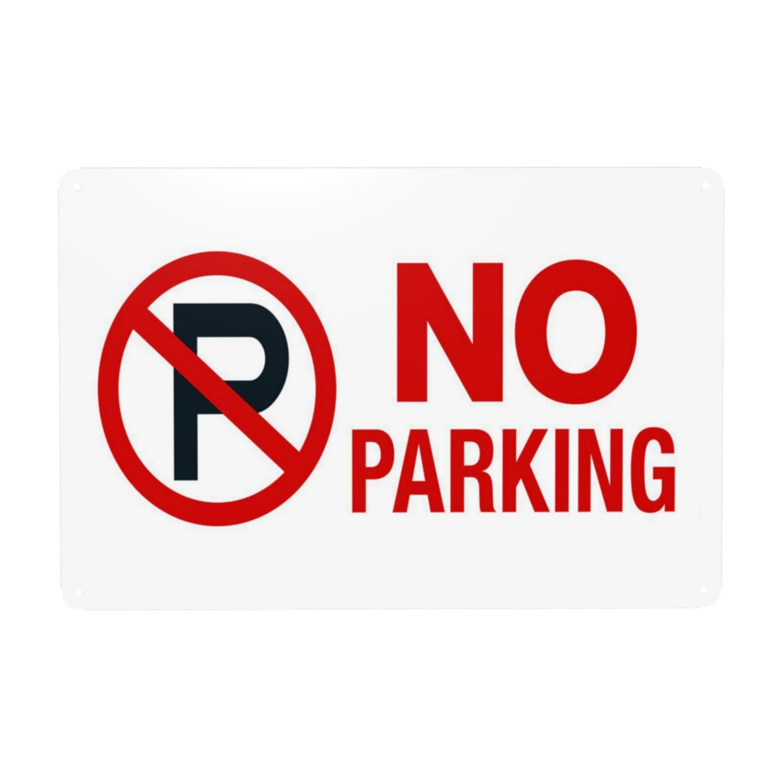 SMAZDFXX No Parking Sign, With Symbol Sign Metal Signs, Cautions Security Tin Sign, Safety Warning Signs, Street Business Wall Decor 5.5"x8"