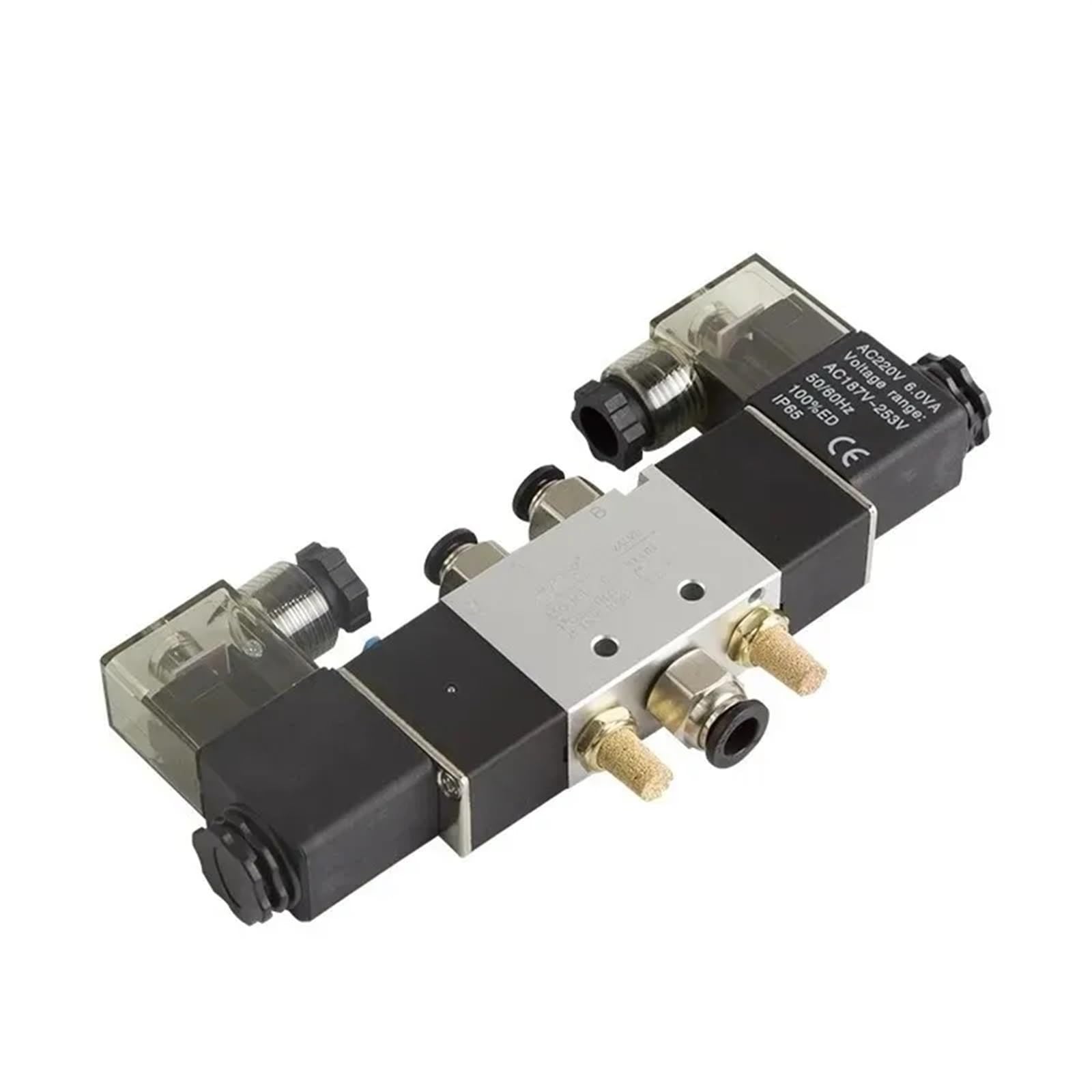 4V120-06 4V420-15 4V320-10 Electroválvula neumática de 5 vías 2 posiciones 1/4" Interior de aleación de aluminio DC12V DC24V AC110V AC220V