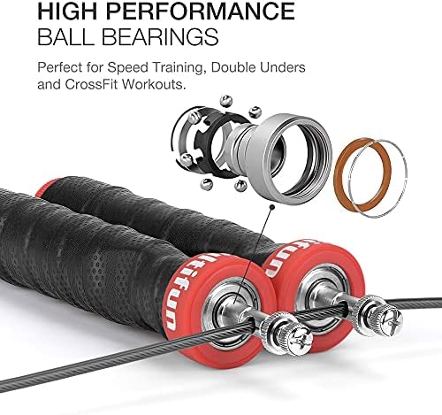 multifun Weighted Skipping Rope, Jump Rope for Fat Burning & Home Workouts Outdoor | Weighted Skipping Rope for Fitness Exercise Equipment Home Gym Workout Fat Loss & HIIT Cardio Training