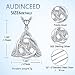 AUDINCEED Celtic Jewelry 925 Sterling Silver Necklace Celtic Knot Necklace For Women Celtic Irish Jewelry Nudo de celta plata 925 Original Trinity Knot Pendant Amuleto de Proteccion