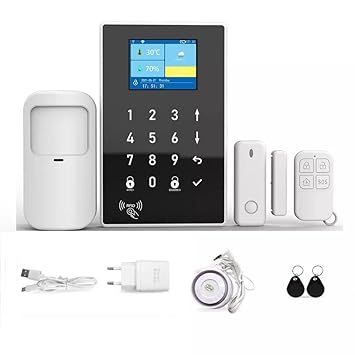 Avance Dual Band (2G-GSM+WiFi) Security Alarm System for Home with Door Sensor, PIR Motion Sensor, Remote. Not Compatible with Jio SIM Or 4G Only SIM. Compatible with Alexa, Google Assistant & 2G SIM