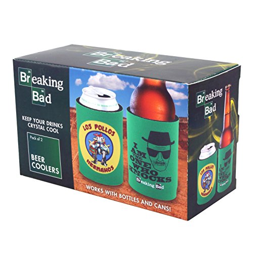 Breaking Bad "Los Pollos Hermanos and Heisenberg I am The One Who Knocks Beer Coolers (Pack of 2)