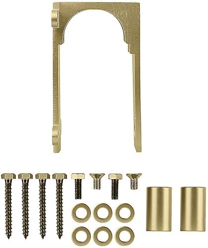 National Hardware N700-116 Sliding Door Bypass Bracket, Brushed Gold - Quantity 