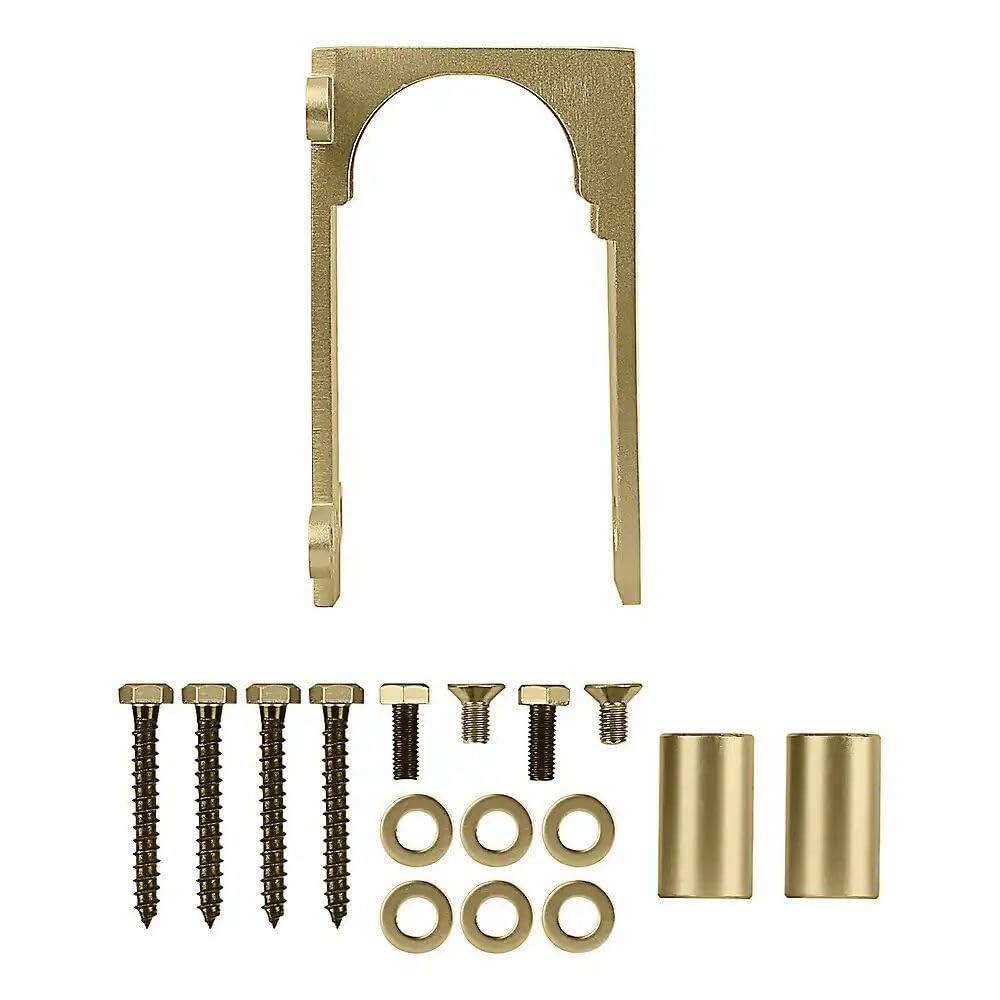 National Hardware N700-116 Sliding Door Bypass Bracket, Brushed Gold - Quantity 2