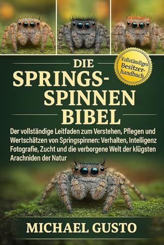 DIE SPRINGSPINNEN-BIBEL: Der vollstaendige Leitfaden zum Verstehen, Pflegen und Wertschaetzen von Springspinnen: Verhalten, Inte