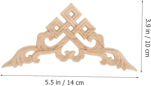 Miniatura 2 de Apliques decorativos de madera, 4 unidades, calcomanías de tallado de madera para esquinas de esquina, adornos para mejorar tu hogar