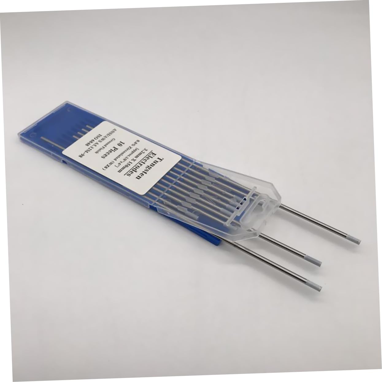 OUNONA Welding Tungsten Electrodes 0.8% Zirconiated Wz8 10pcs Pack 3.2mm x 150mm for Carbon Stainless