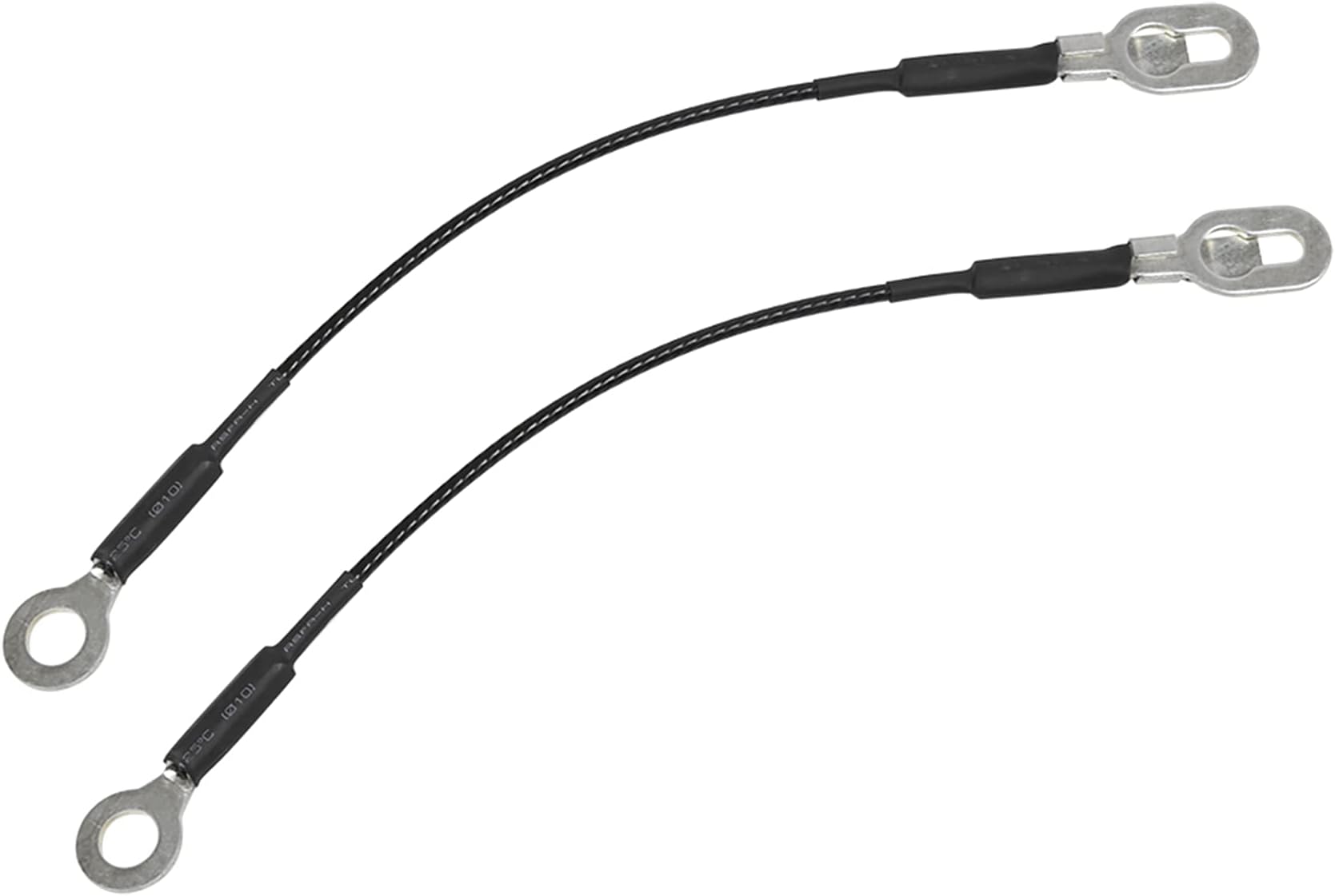 X AUTOHAUX 2pcs Tailgate Tail Gate Cables Black Silver Tone 15673251 for Truck
