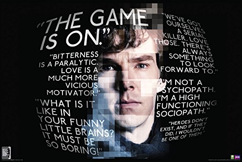 Culturenik Sherlock Quotes (Sherlock Holmes) British Crime Drama TV Television Show Print (Unframed 24x36 Poster)