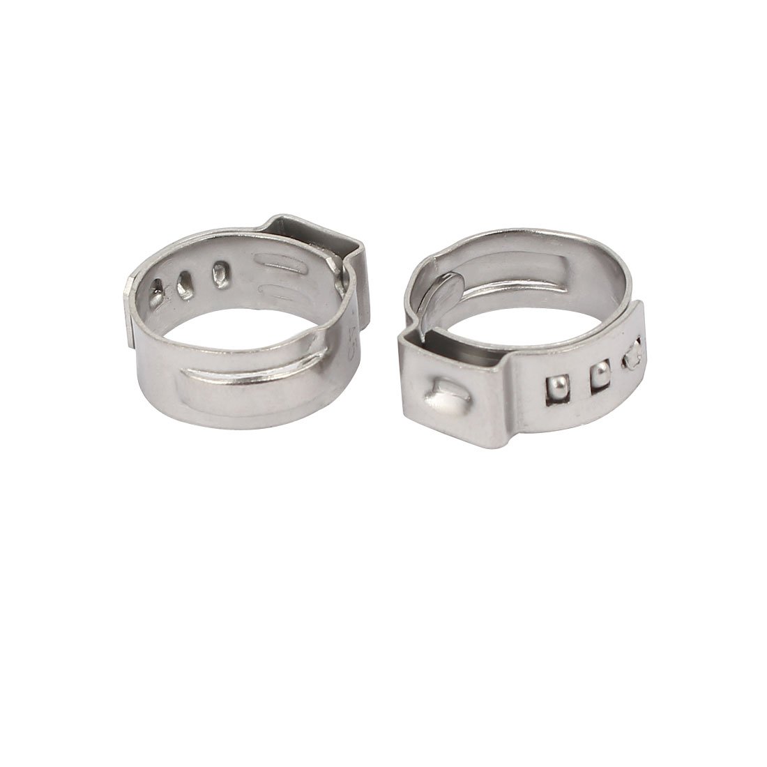 Aexit 12mm-14.5mm 304 Clamps Stainless Steel Adjustable Cable Pipe Tight Hose Strap Clamps Clamps 5pcs