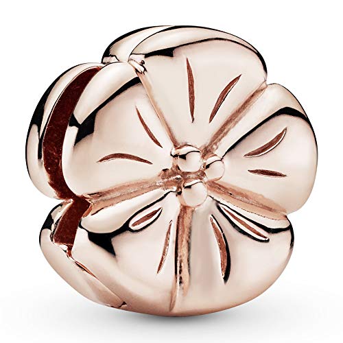 PANDORA Polished Flower Clip Charm Bracelet Charm Reflexions Bracelets - Stunning Women's Jewelry - Gift for Women in Your Life - Made Rose