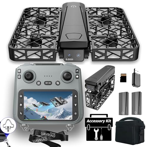 UAVRIAO Folding Selfie Drone with 2K HD Camera Gesture Control & Auto Follow Me Quadcopter for Adults Gesture Control, Waypoint Flight, Stunt Mode,...
