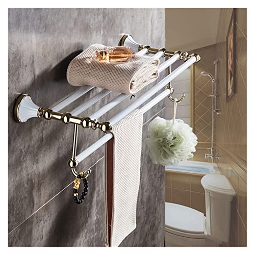 Porte-serviettes de salle de bain anti-humidité avec étagère pour optimiser l'espace