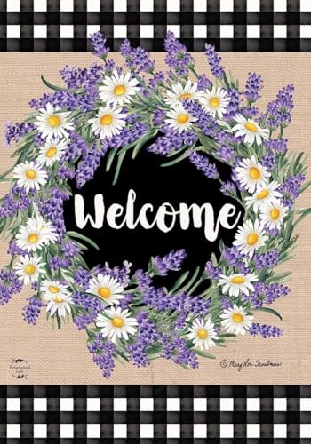 Briarwood Lane Garden Flag 12x18 For Outdoor Lavender and Daisies Spring For Spring Garden Flag Flags For Outside