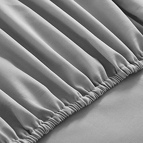 Miniatura 3 de Juego de sábanas de 4 piezas de tamaño individual XXL, sábanas de lujo para hotel, extra suaves, con bolsillo profundo de 15 pulgadas, ajuste fácil,