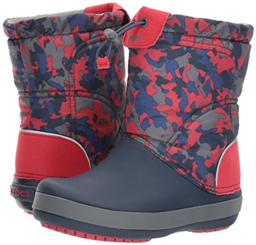 Crocs Kids' Crocband Lodgepoint Graphic Boot K Snow, Navy/Pepper, 6 M Us Toddler #TOP6