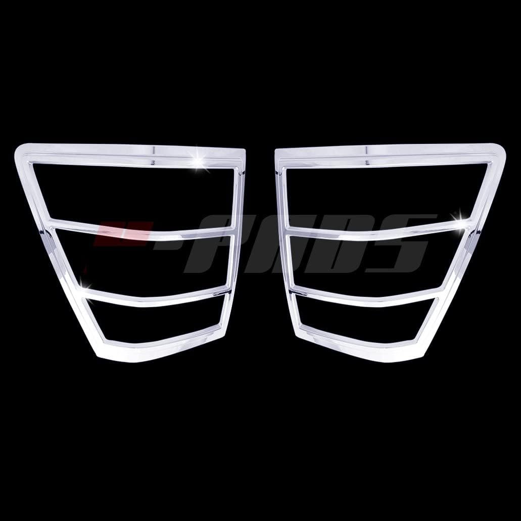 Compatible with(Just overlay Stick on, NOT for SNAP IN Replacement) Chrome Tail Light Covers for Jeep GRAND CHEROKEE 2005-2010 - PAIR Taillight Lights Chromed