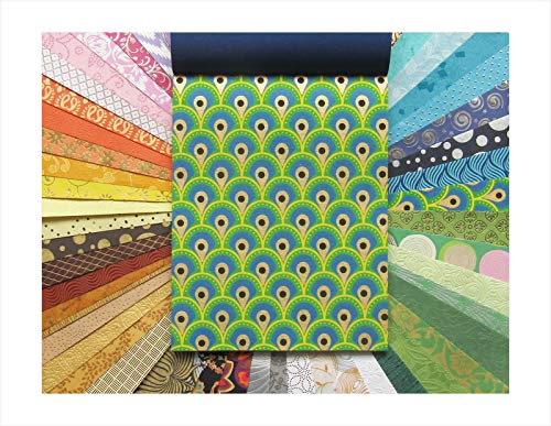 Paperhues Decorative Scrapbook Papers 8.5X11" Pad, 60 Sheets, Assorted Colors. #TOP5