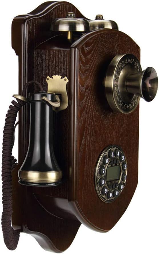Teléfono De Pared Antiguo, Teléfono De Marcación Giratoria Retro De Estilo Europeo, Teléfonos Fijos Clásicos Vintage, Teléfono con Cable De Moda Antigua con Timbre Mecánico para El Hogar, Oficina