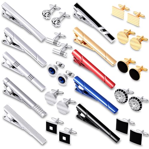 Set de 30 Mancuernillas y Clips para Corbata Hombre miniatura 1