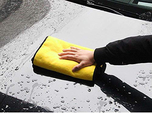 Image of Auto Hub Microfiber Cloth for Car - 800 GSM (40x40 CM) Car Cleaning Cloth, Thick Plush, Lint Free, Streak Free Microfiber Cloth for Bike & Car Washing & Drying Pack of 4-(Assorted) Mix Color