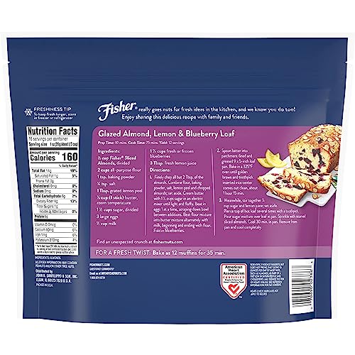 image for Fisher Chef's Naturals Unsalted Sliced Almonds 16oz (Pack of 1), Raw N