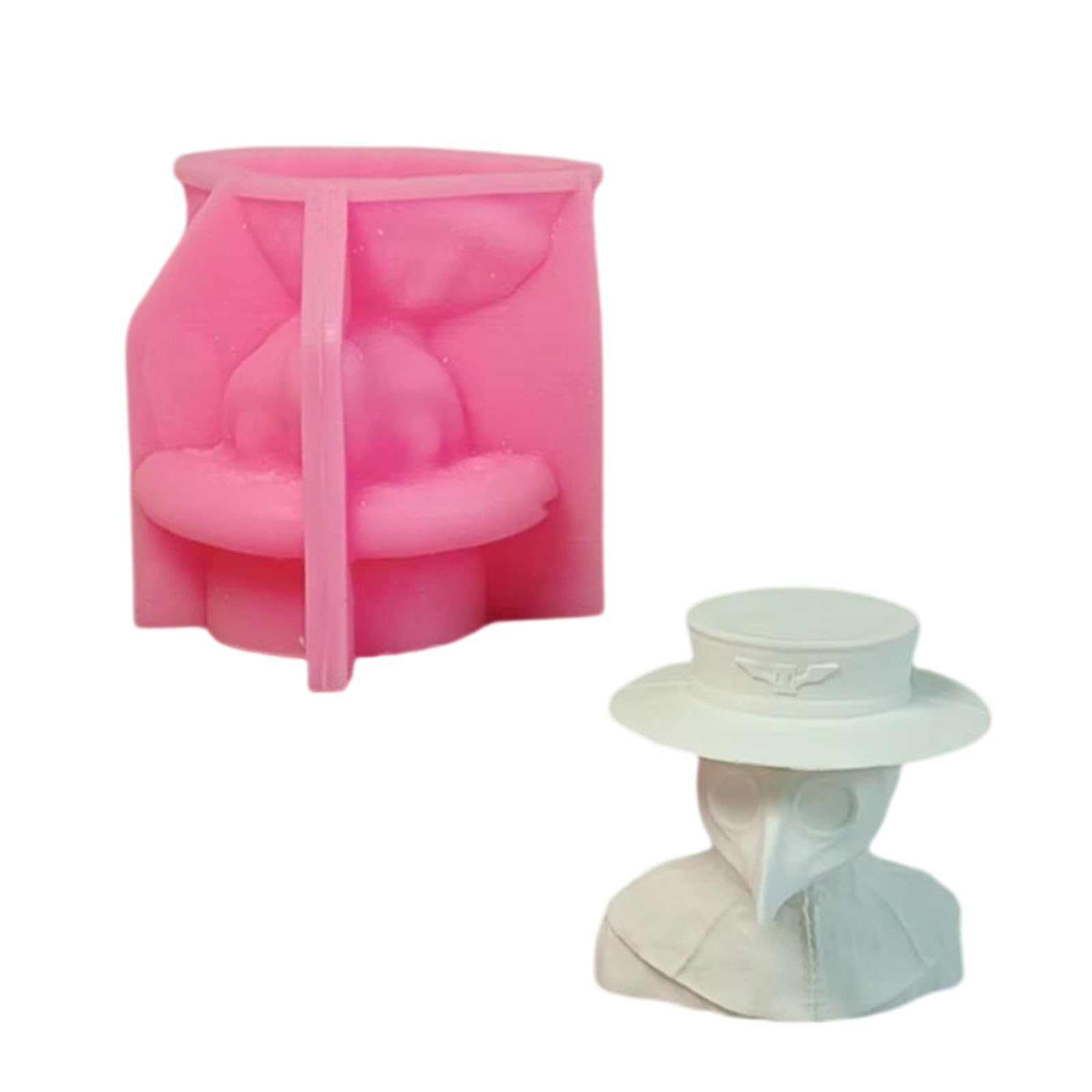 LIUZIKUN Crow Doctor Statue Silicone For Candle Soap Chocolate Candy Cake Fondant Decoration Cement Gypsum Silicone