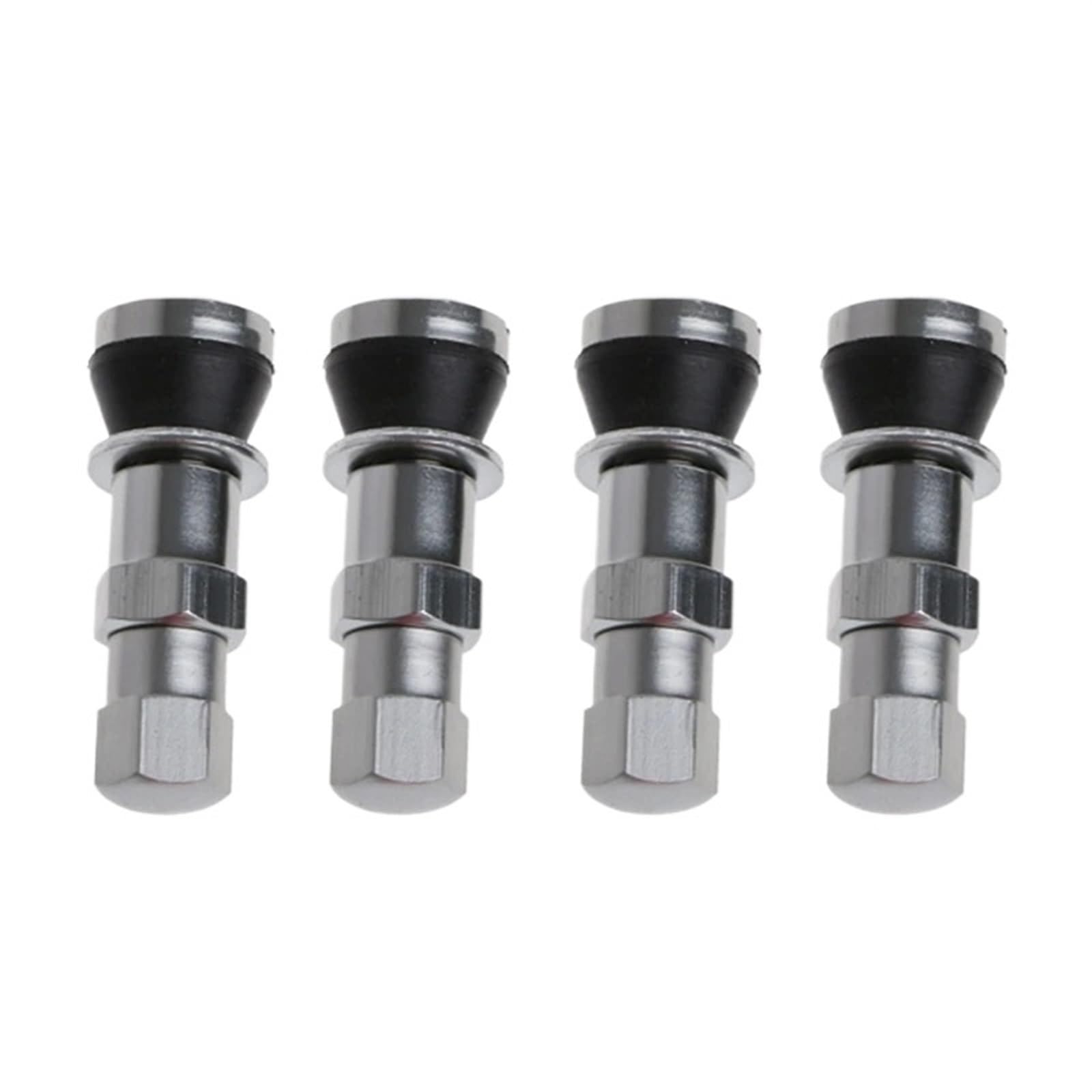 1Pcs Aluminium Auto Tubeless Rad Reifen Ventil Stem Felge Bolt-in W/Staub Kappe(Titanium-1)