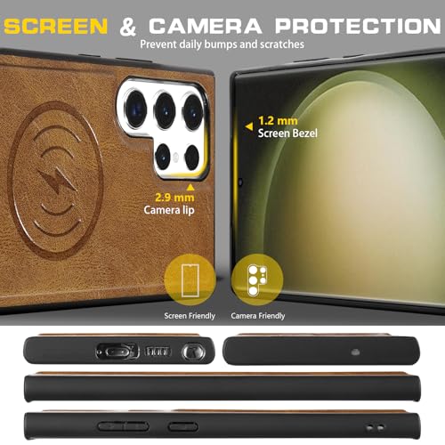 Étui portefeuille en cuir premium marron pour Samsung Note 20 5G PASNEW - 6