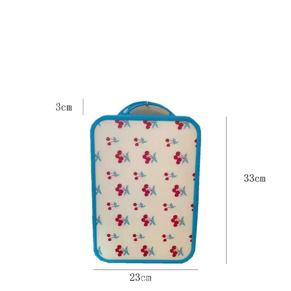 JJDFW - Tabla de cortar de doble cara con patrón de cerezas florales retro