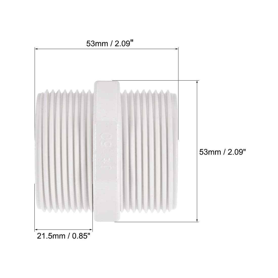 Sourcing Map – Lot De 2 Raccords De Tuyau En Laiton – Adaptateur Fileté G1/4 Femelle à G1/4 Mâle – Longueur 50 Mm – Extension Pour Plomberie