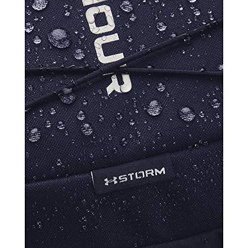 under armour unisex-adult hustle sport backpack  midnight navy 410metallic silver  one size fits all