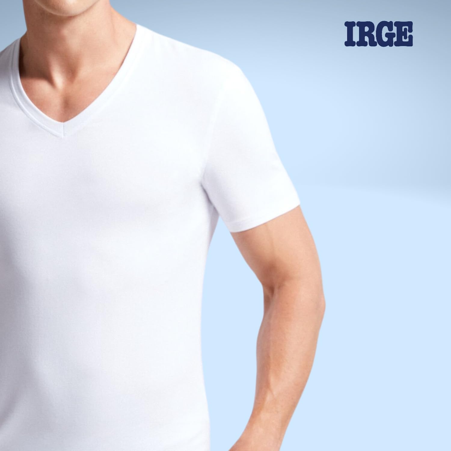 Irge Lot de 3 T-shirts Intime Homme Coton Élastique Col V T Shirt Fine Coutures Plates Sous-vêtements T-shirt Homme Noir Blanc et Coloré