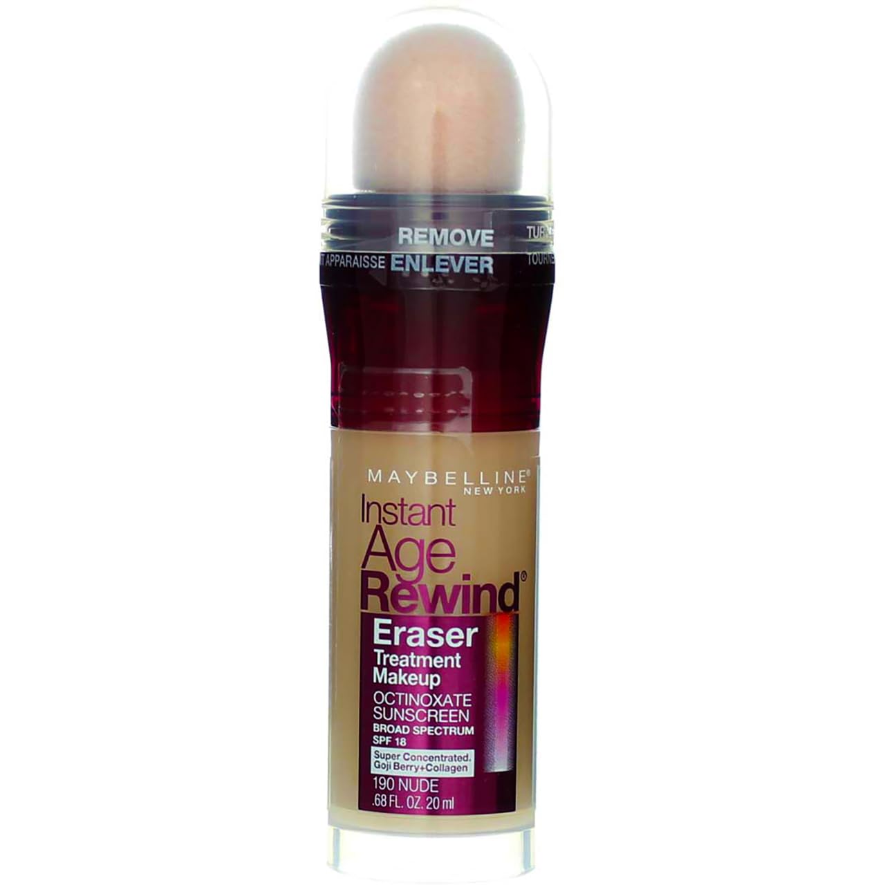 Maybelline New York Instant Age Rewind Eraser Treatment Makeup, Nude Light [190 0.68 oz (Pack of 11)