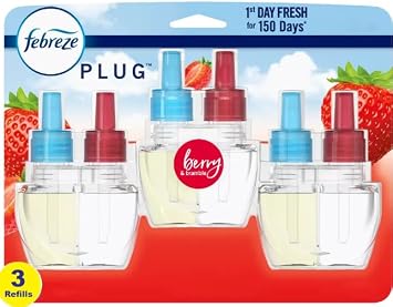 Odor-Fighting Fade Defy PLUG Air Freshener Refill 3 .87 fl. oz. Oil Refills Berry & Bramble