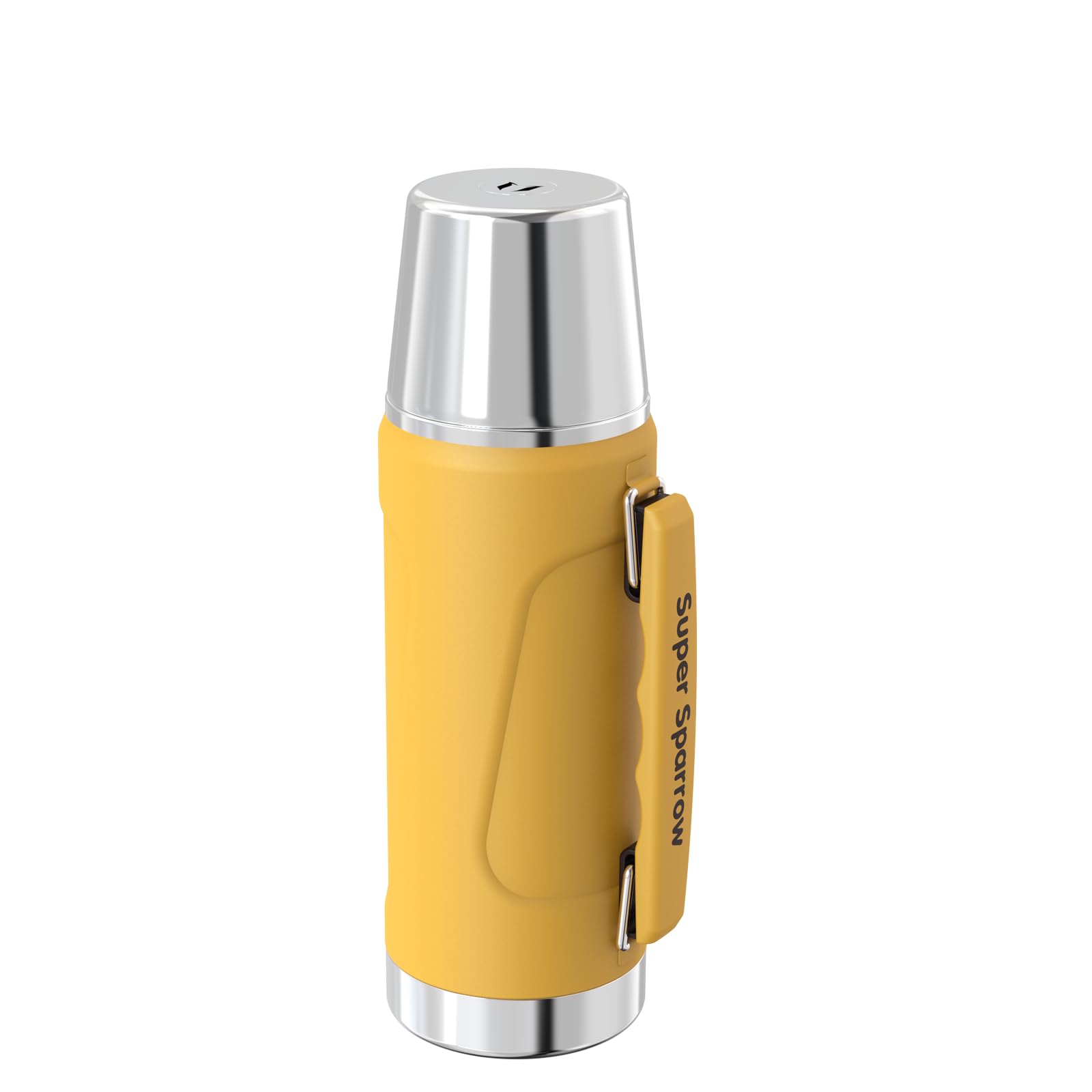 Super Sparrow Stainless Steel Water Bottle - Wide Mouth Vacuum Insulated Flask - 1000ml -BPA-Free ThermosBottle - Leakproof Lid Doubles as Cup