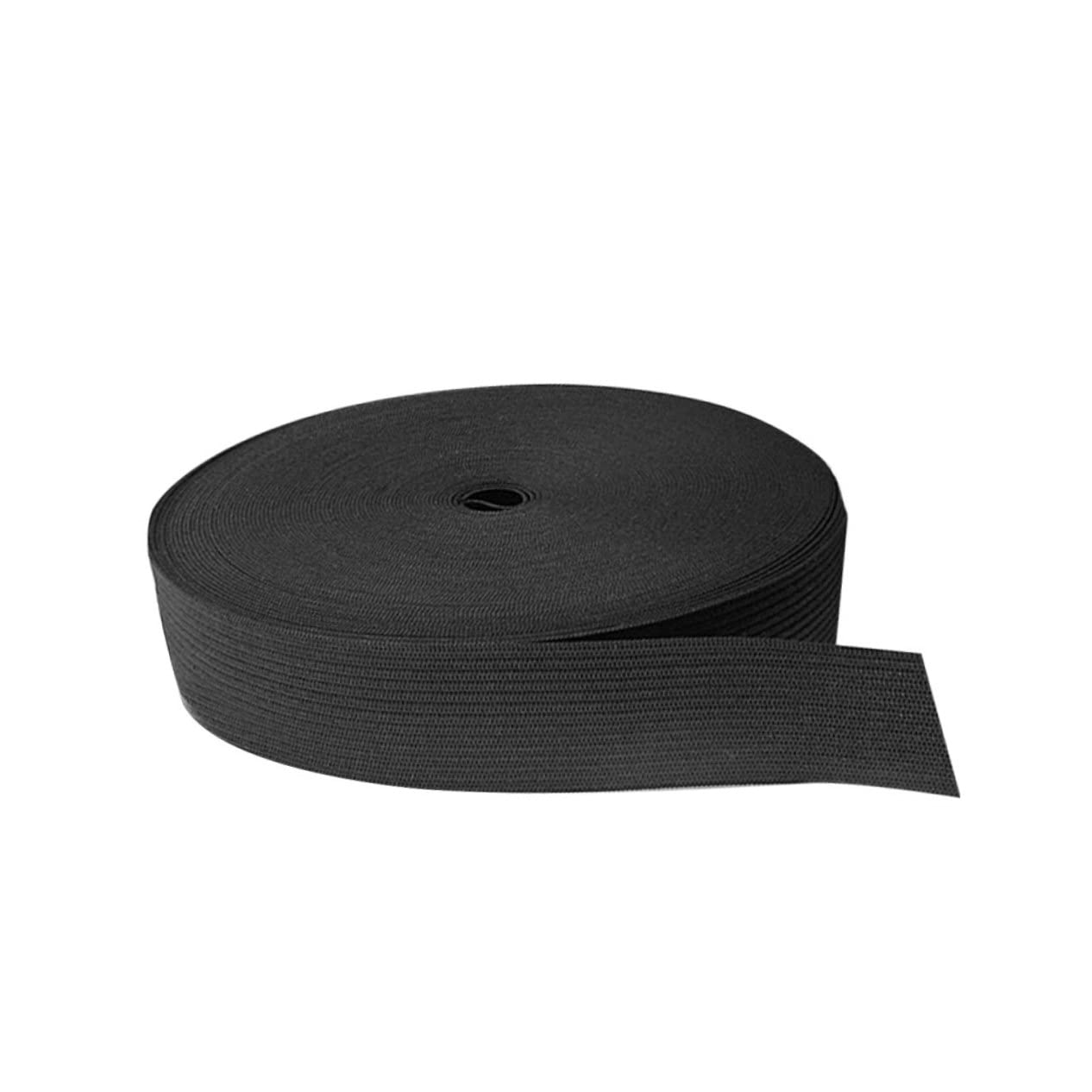 Ruban élastique plat noir pour couture et tricot de vêtements