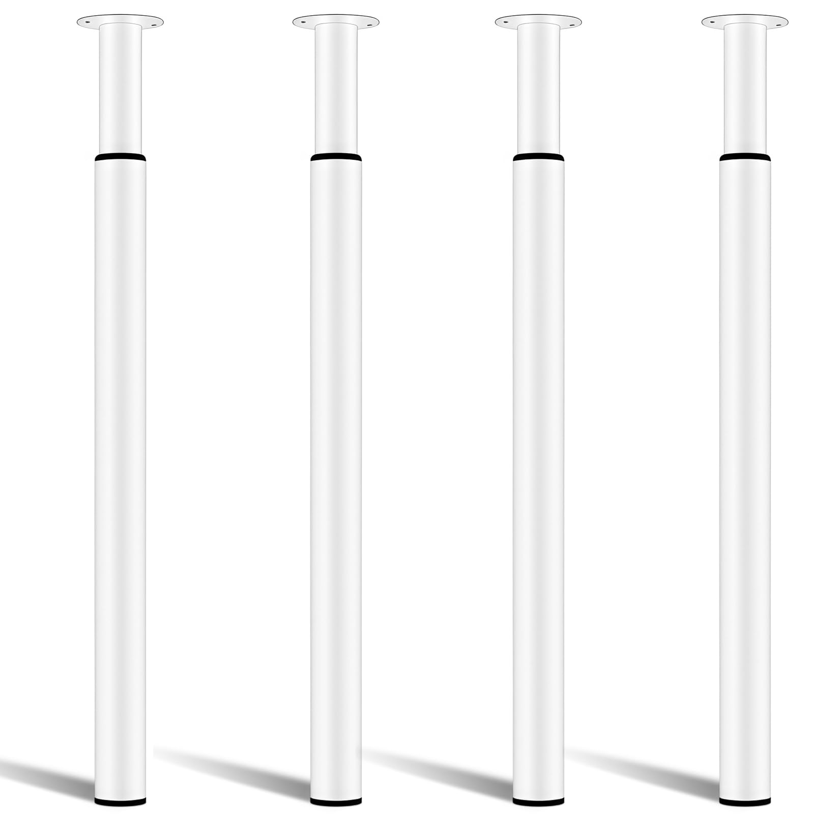 Amazing Tour Adjustable Table Legs 710-1100mm - 4 Pack Breakfast Bar Kitchen Worktop Support Office Desk Legs, Heavy Duty Metal Sturdy Steel Frame,White